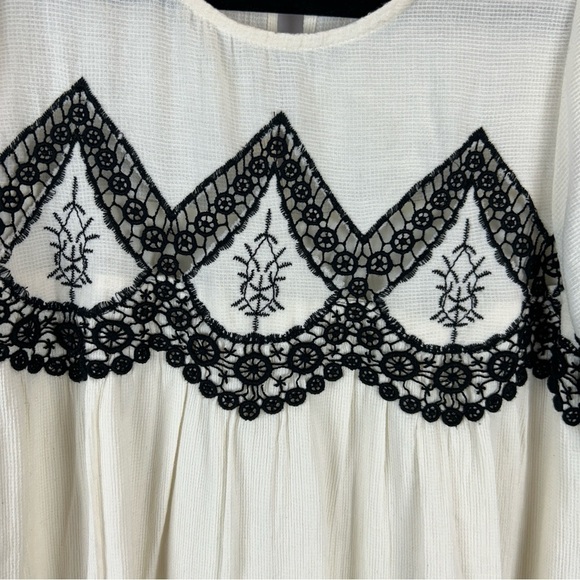 Zara TRF Collection Black Crochet Short Sleeve Tunic Mini Dress Medium C… - Picture 14 of 16